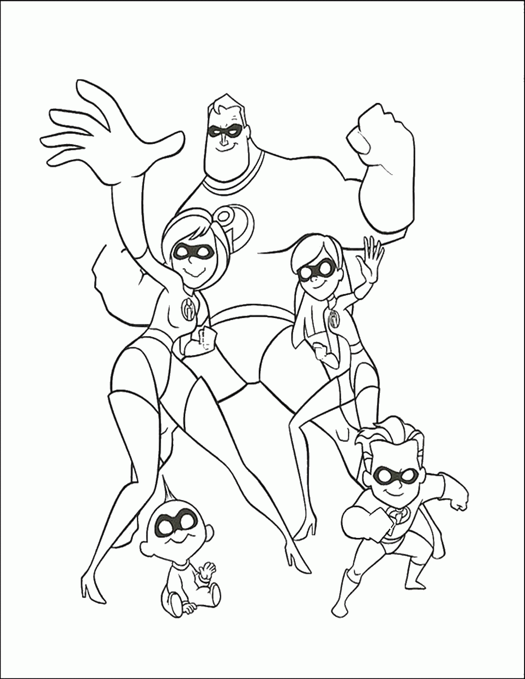 the incredibles 2 coloring pages
