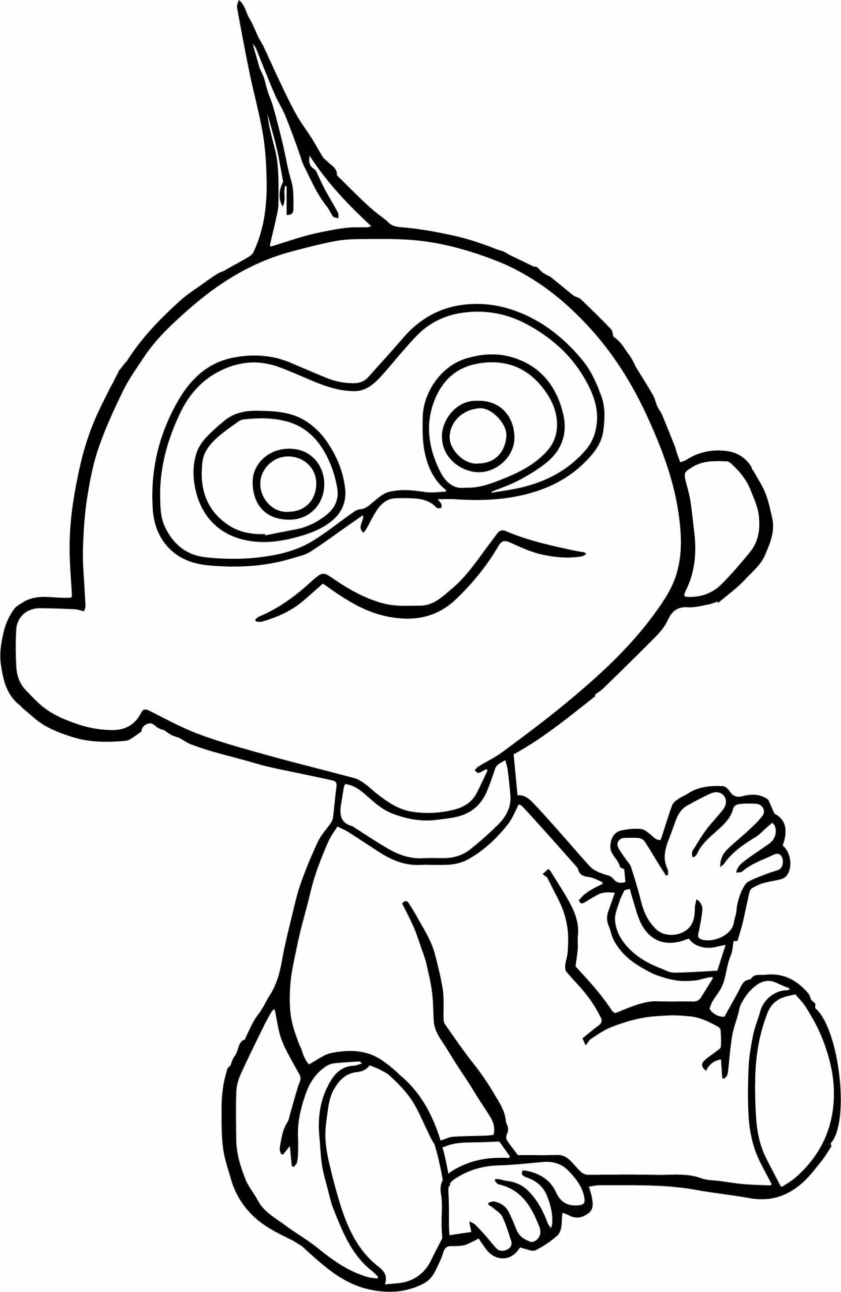 the incredibles jack jack on fire coloring pages