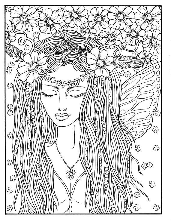 fairy coloring pages for adults