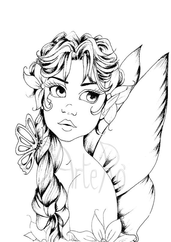fairy coloring pages for preschoolers