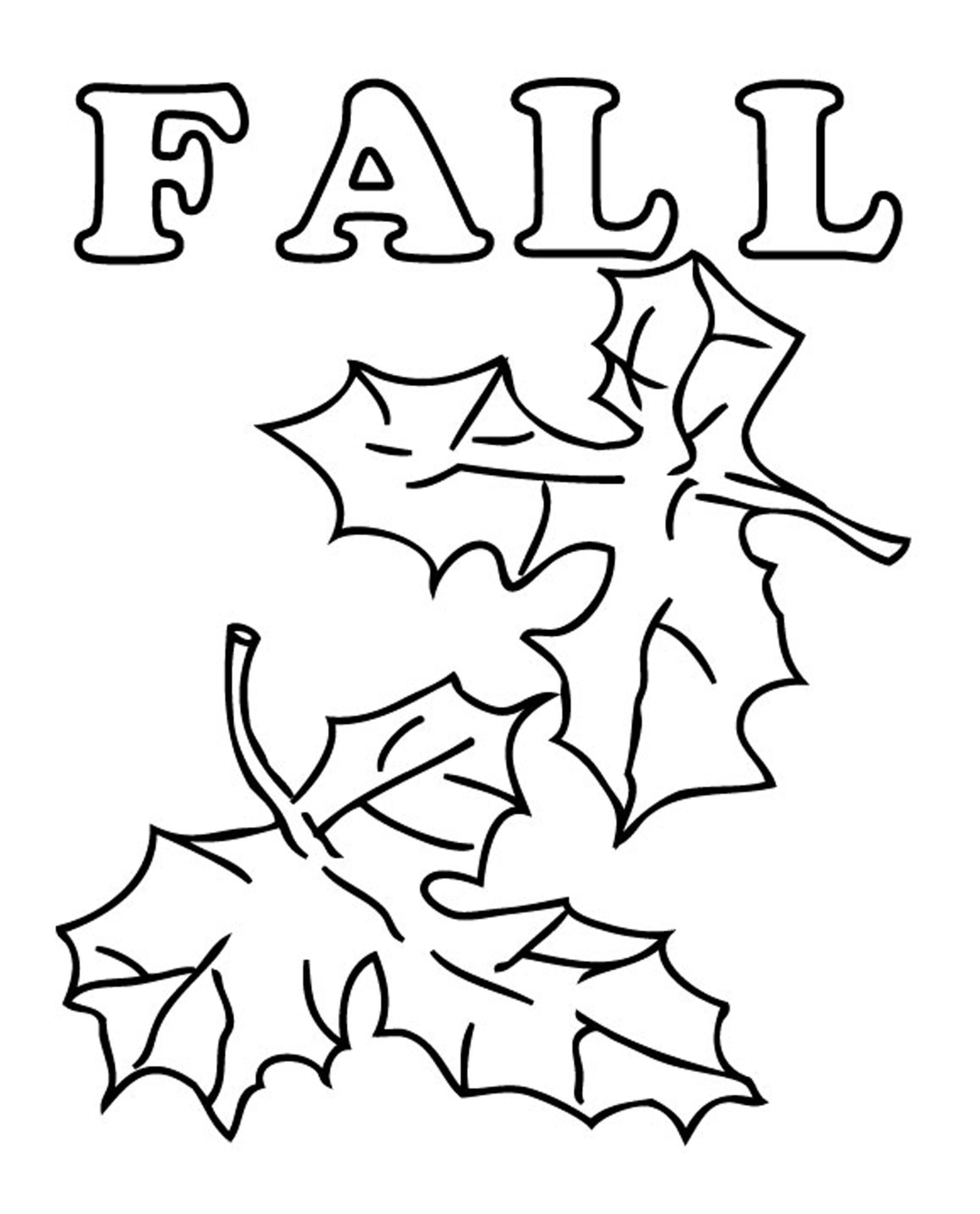 fall leaves coloring pages for kindergarten