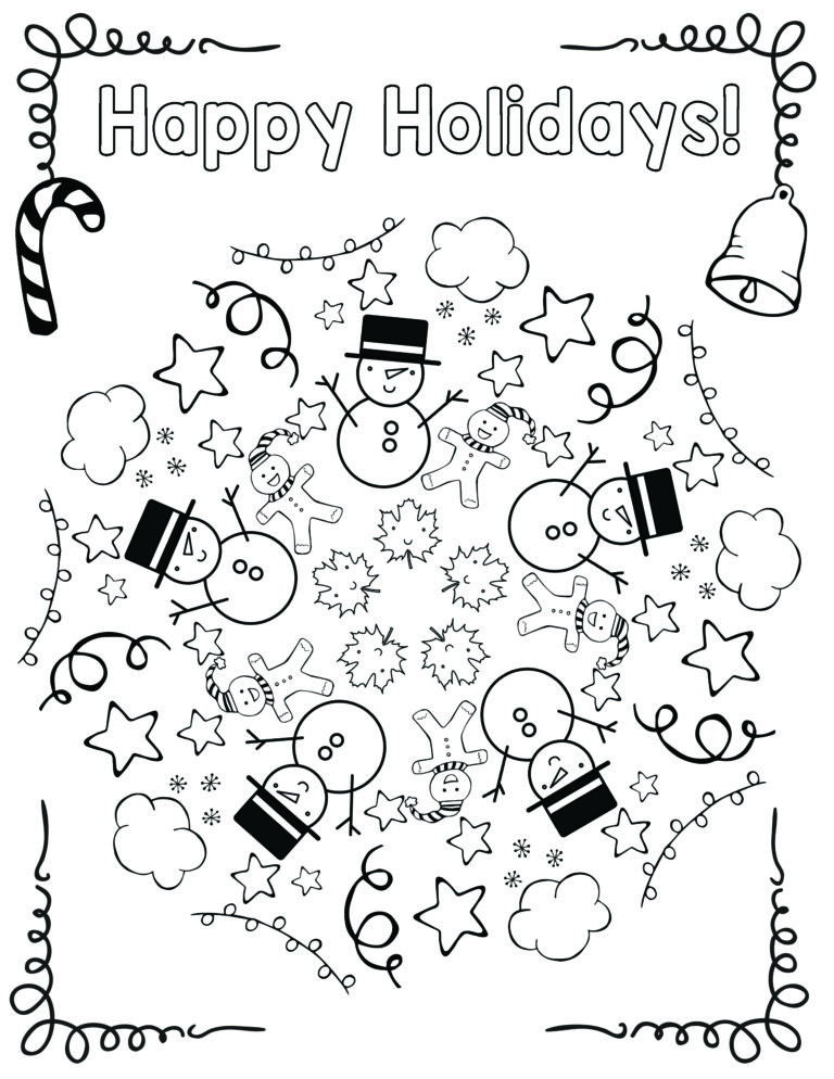 Fantastic Holiday Coloring Pages Pdf To Print - Coloringfolder.com