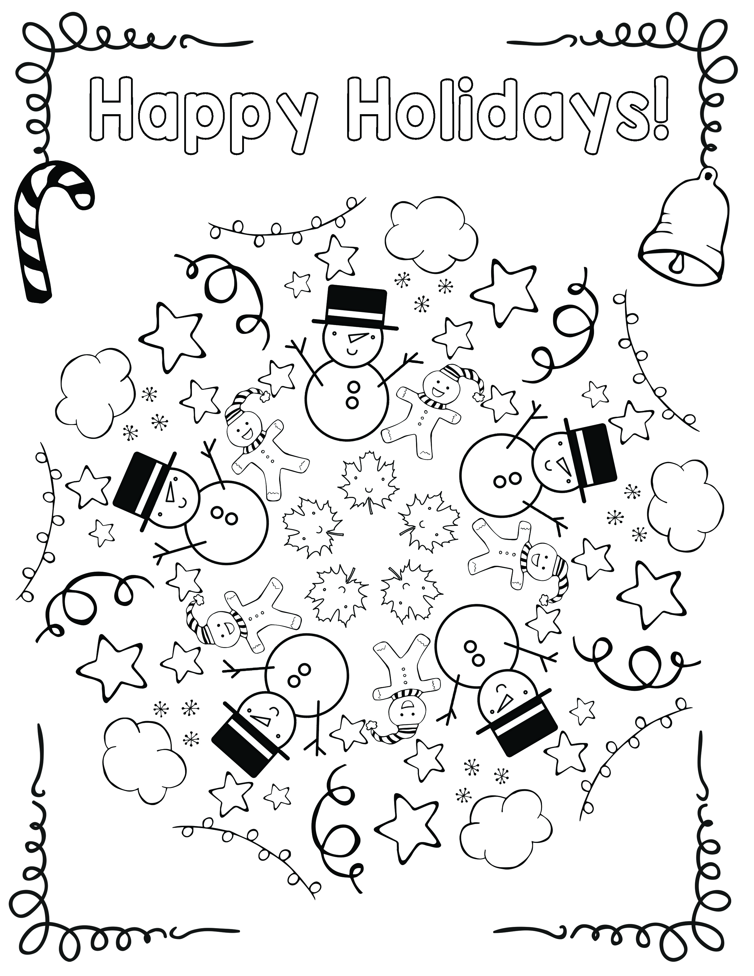 free holiday coloring pages to print