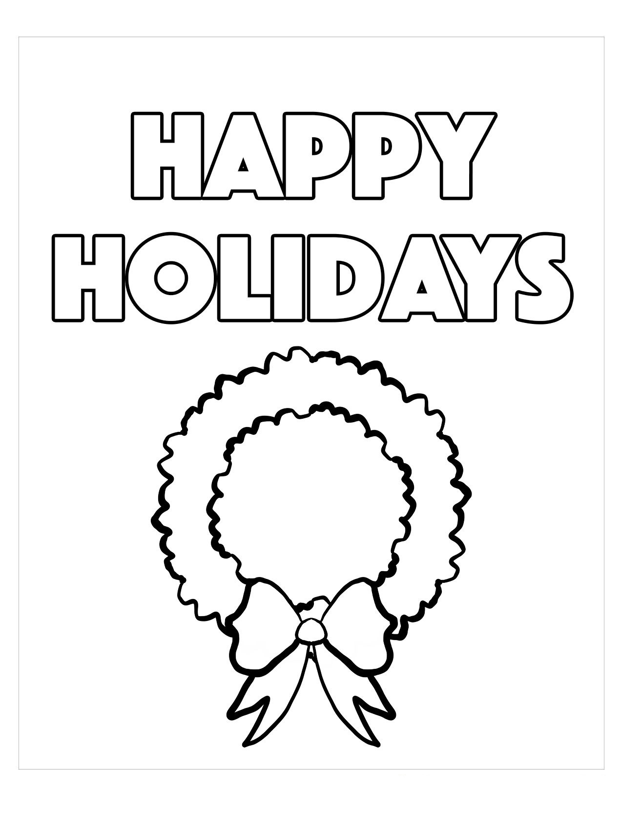 free holiday coloring pages