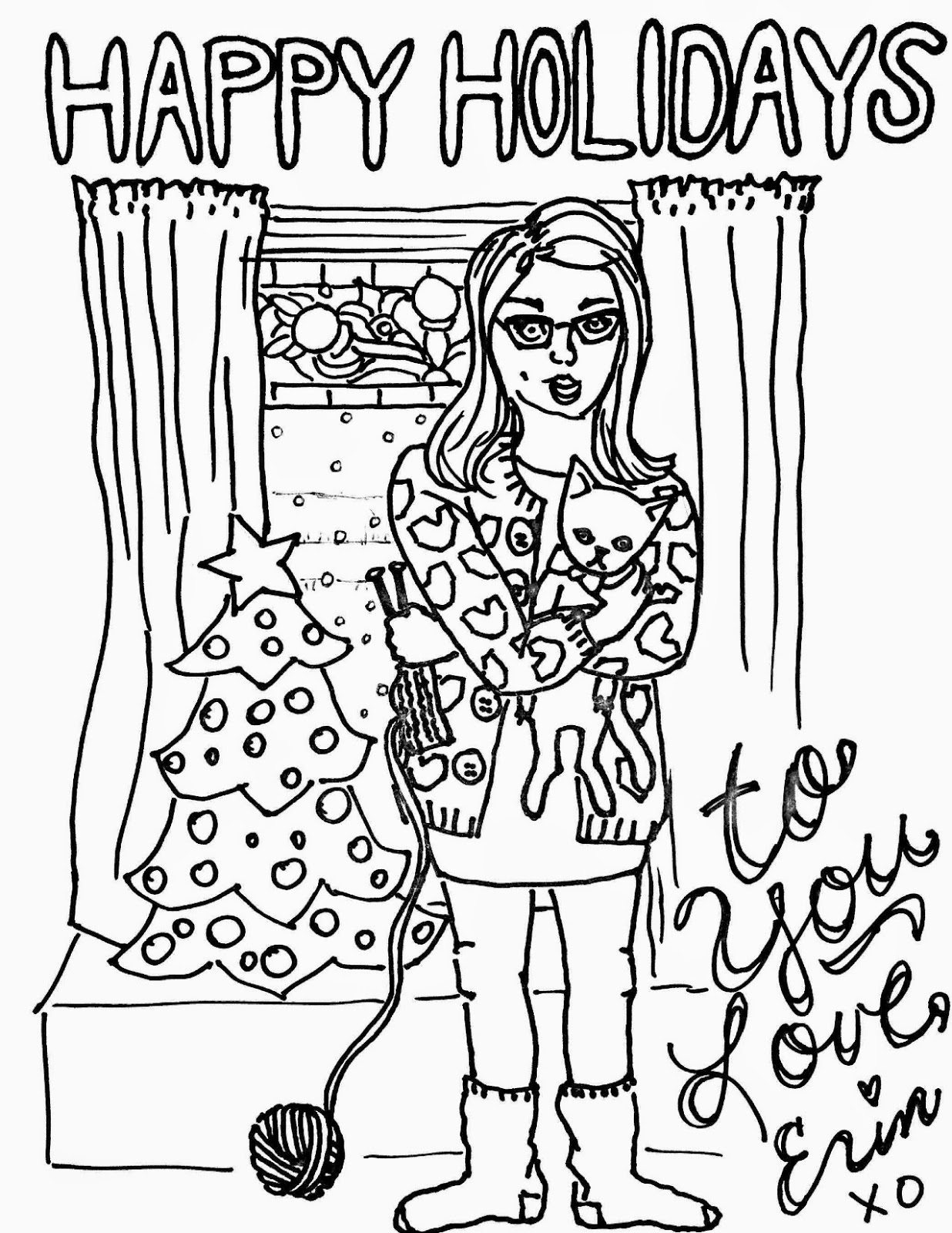 holiday adult coloring pages