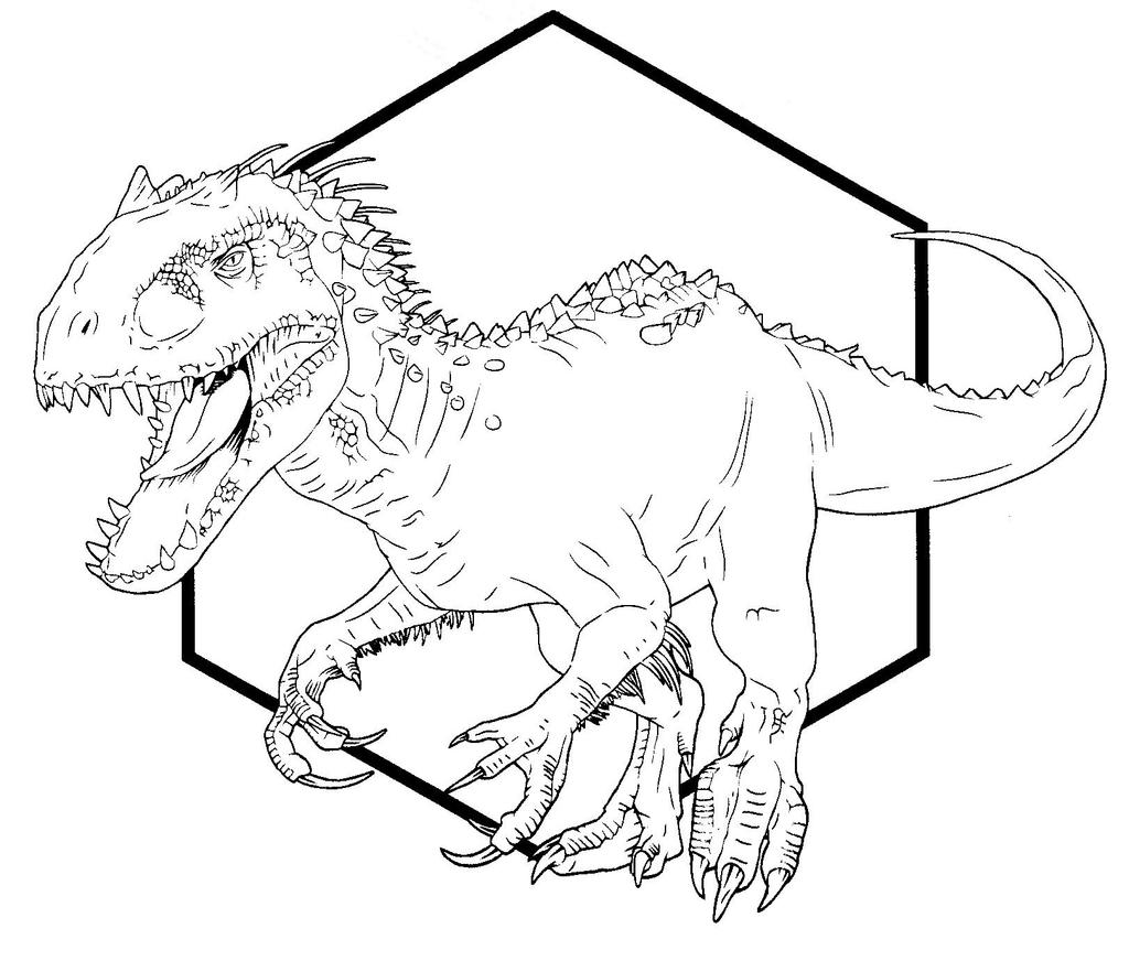 jurassic world coloring pages indominus rex