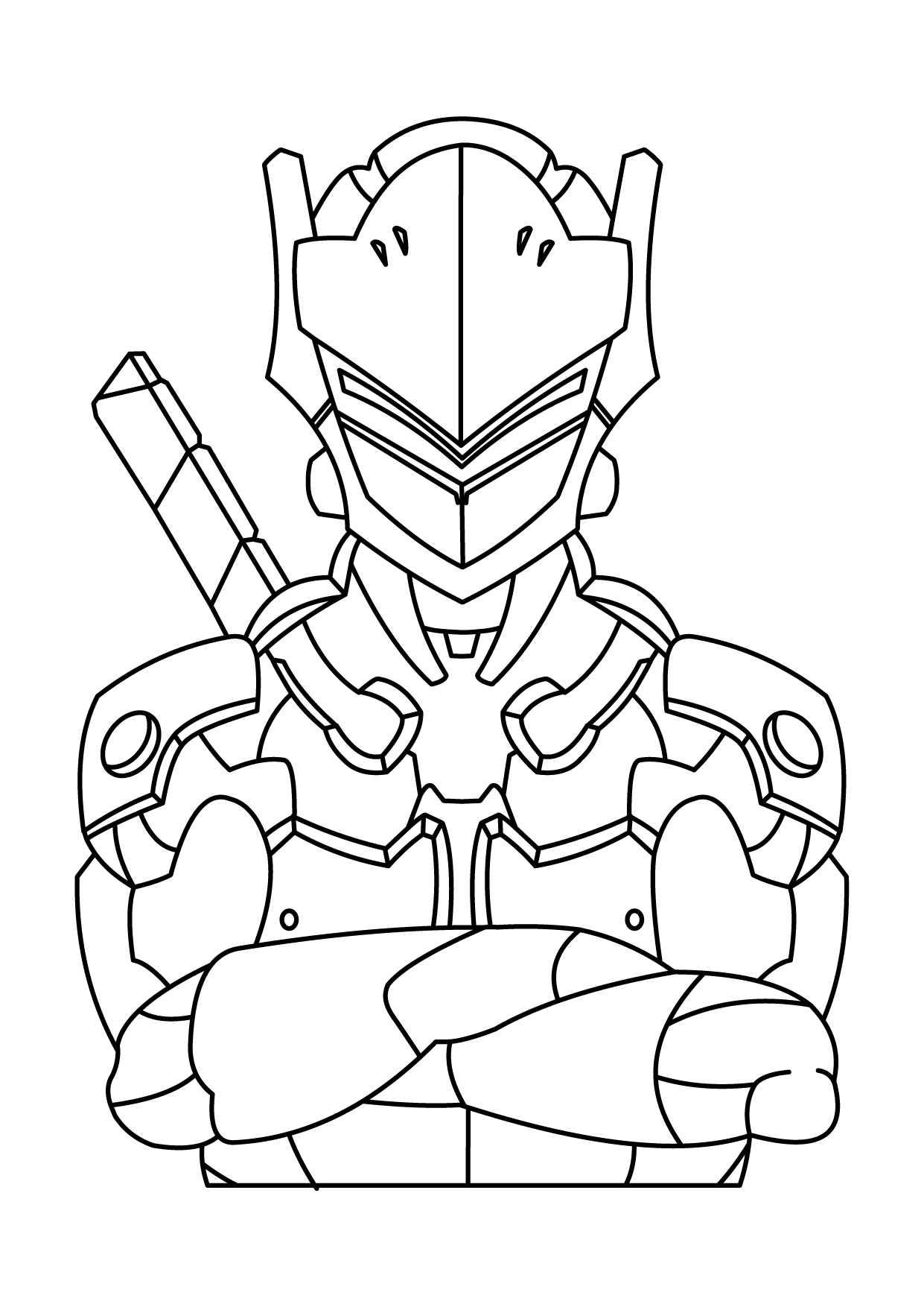 overwatch coloring pages genji