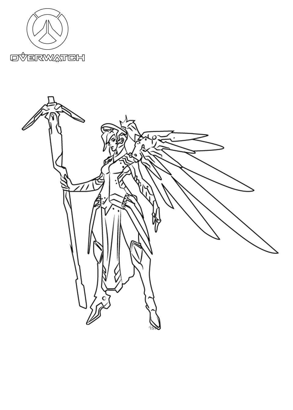overwatch coloring pages mercy