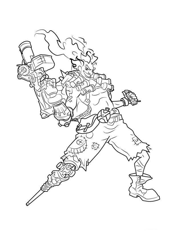 overwatch junkrat coloring pages