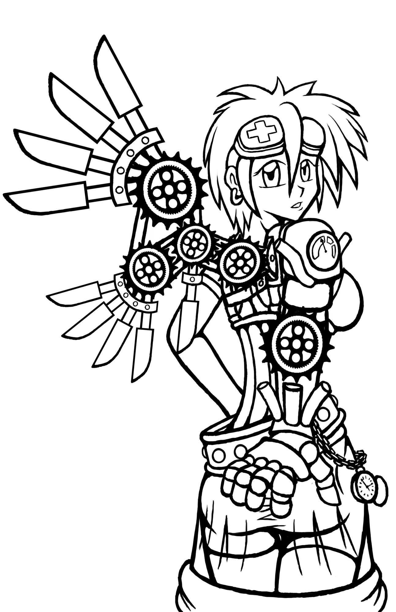 adult coloring pages steampunk