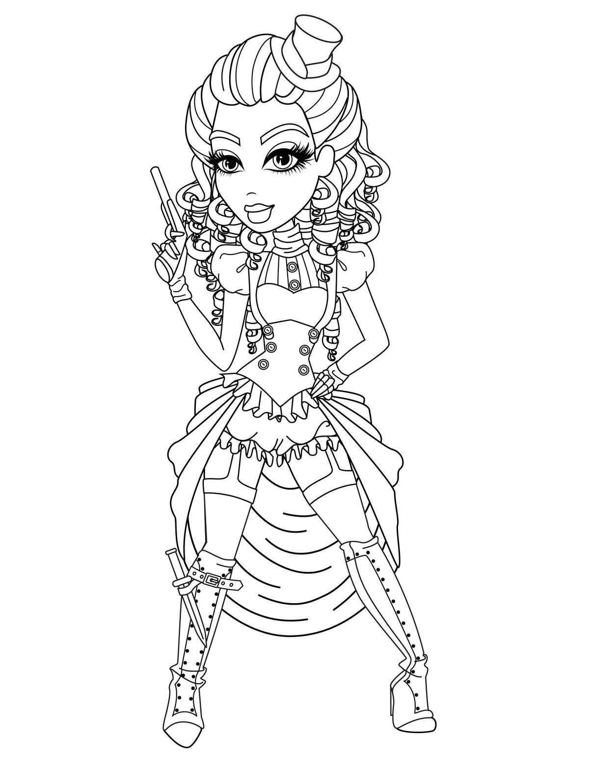 steampunk anime coloring pages