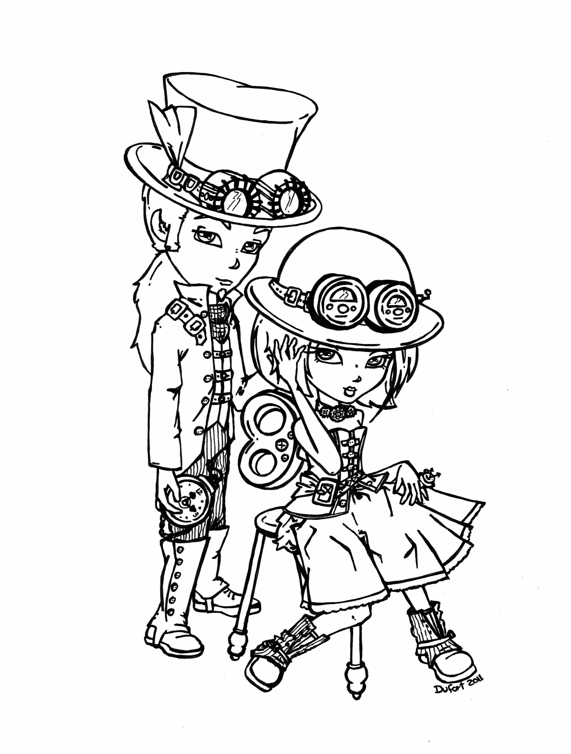 steampunk coloring pages free