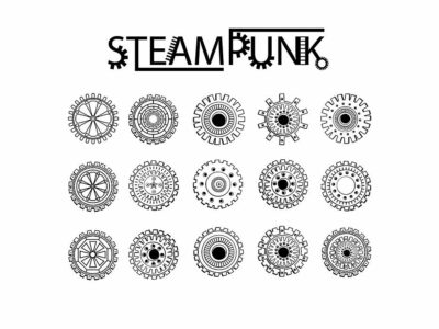 steampunk gears coloring pages