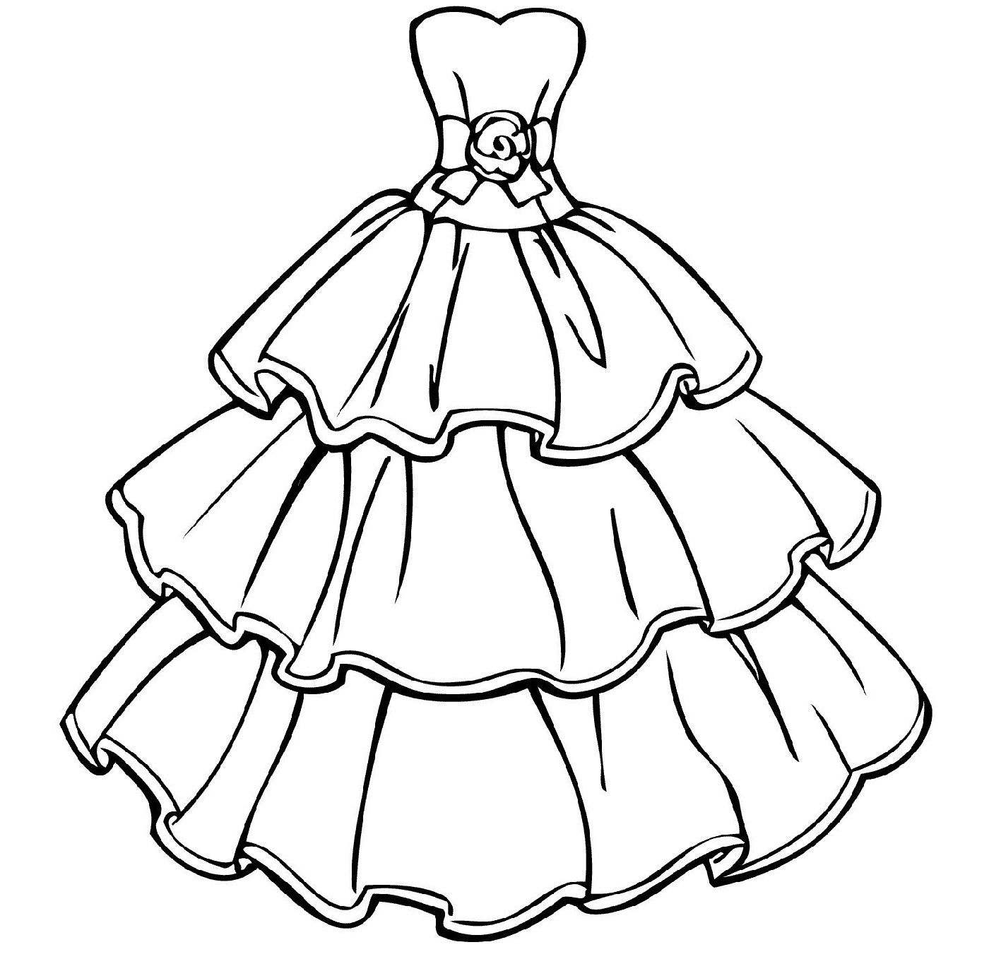 beautiful dress coloring pages