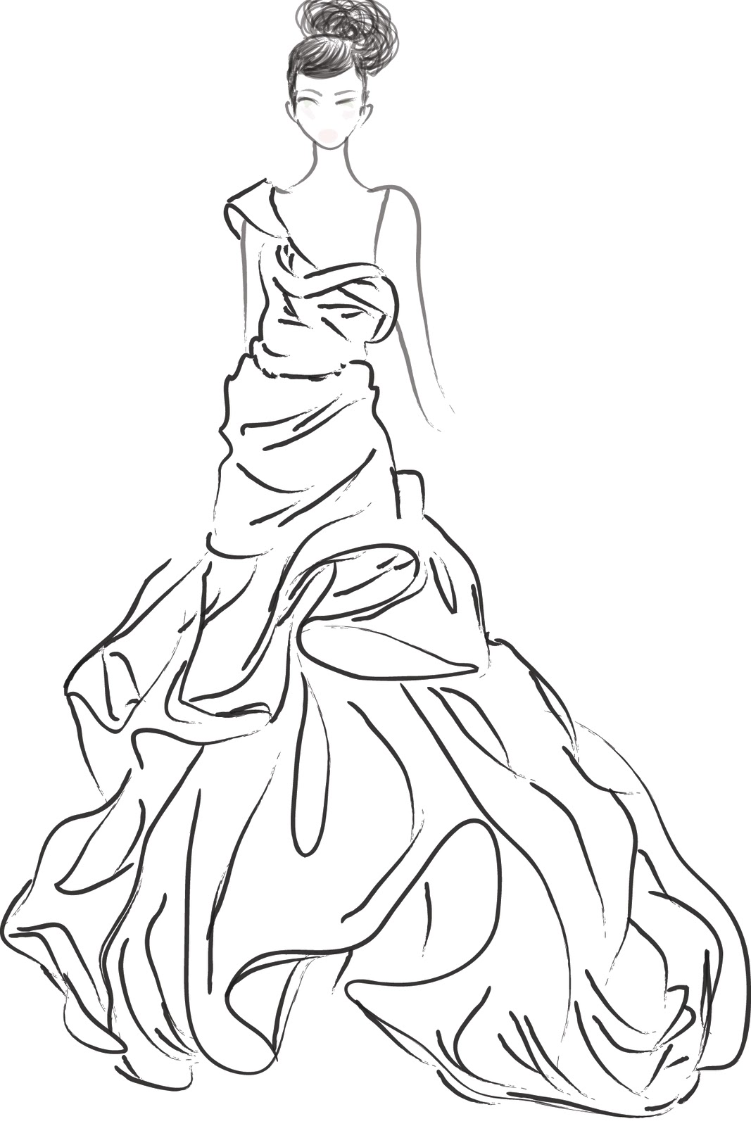 dress coloring pages to print