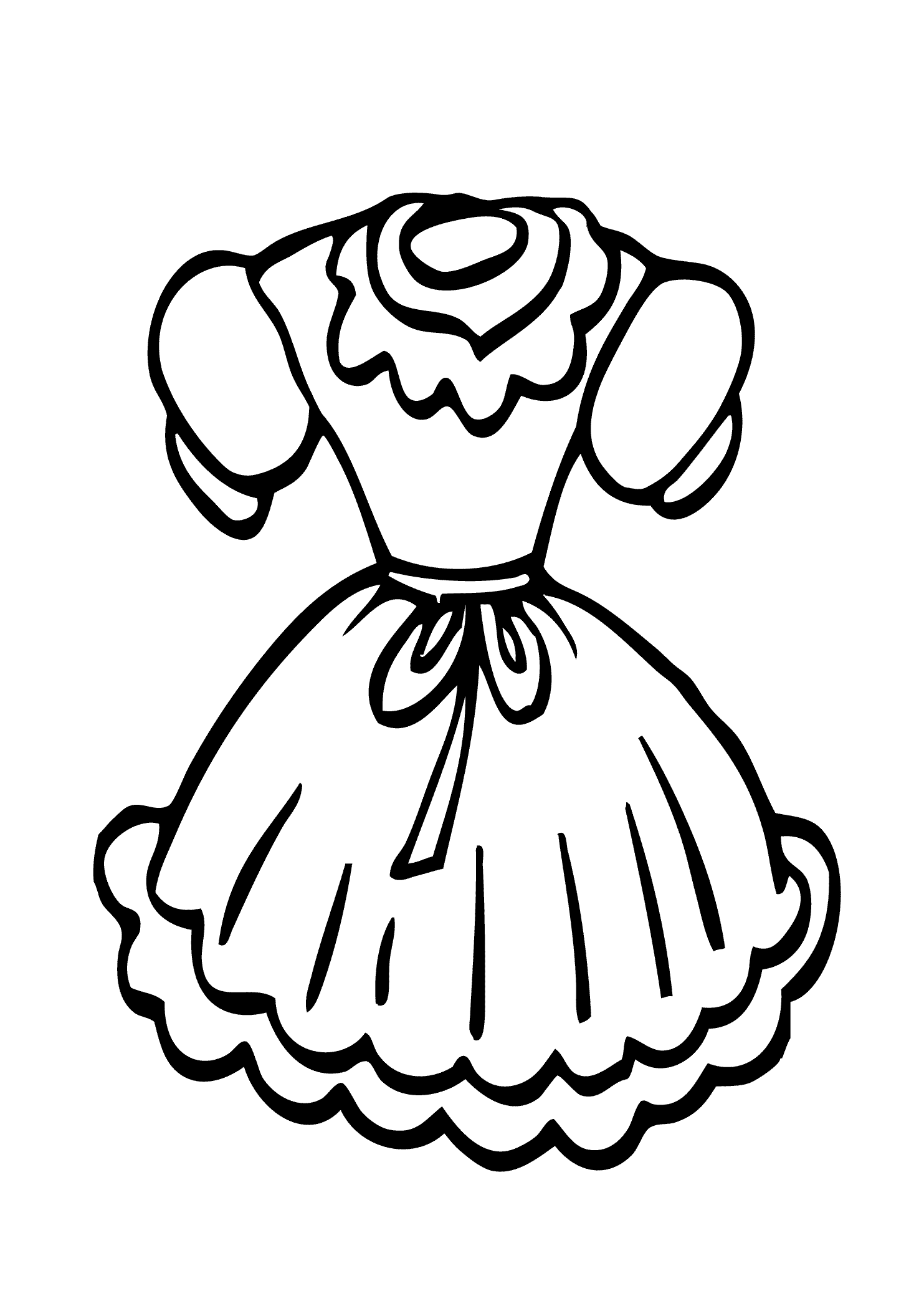 fashion dress coloring pages