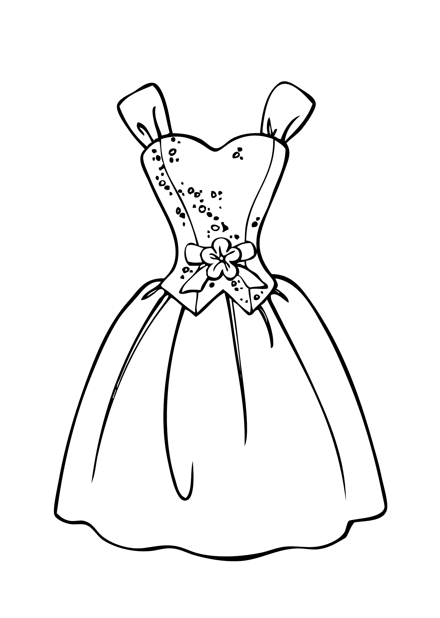 pretty dress coloring pages
