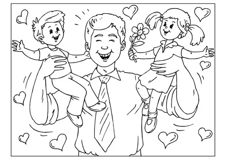 fathers day coloring book pages