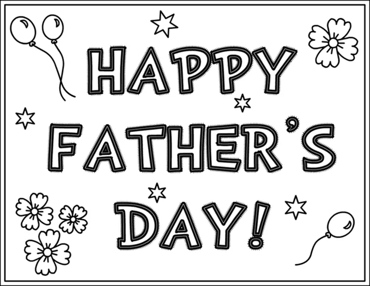 printable fathers day coloring pages kids