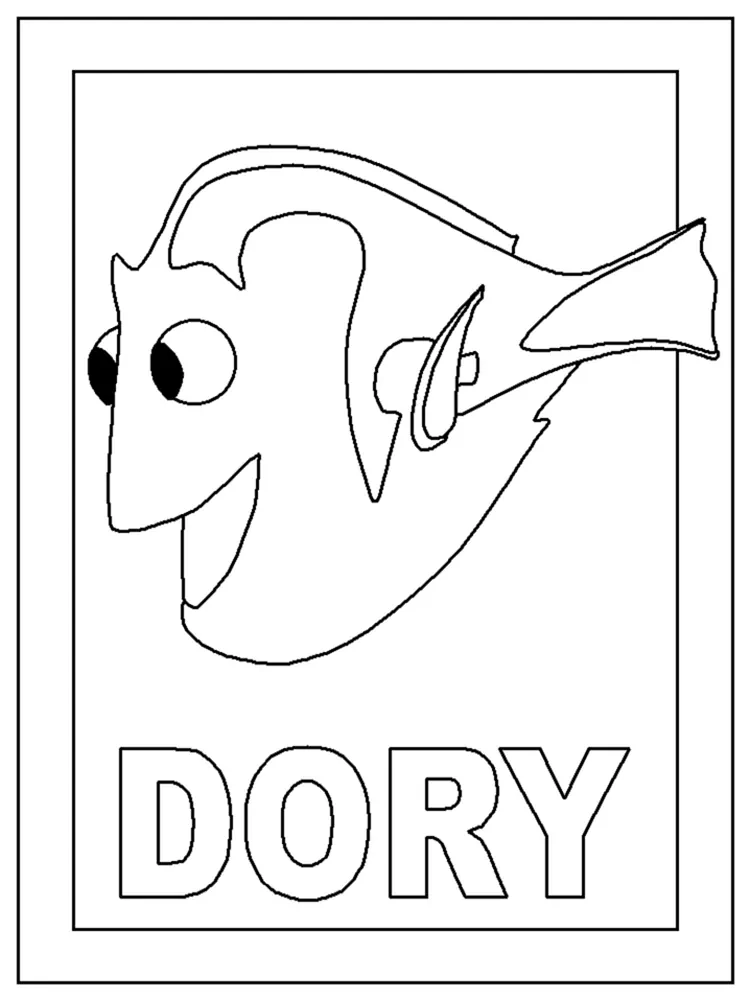 dory finding nemo coloring pages
