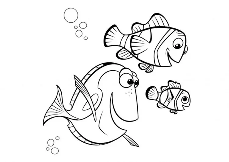 finding nemo and dory coloring pages
