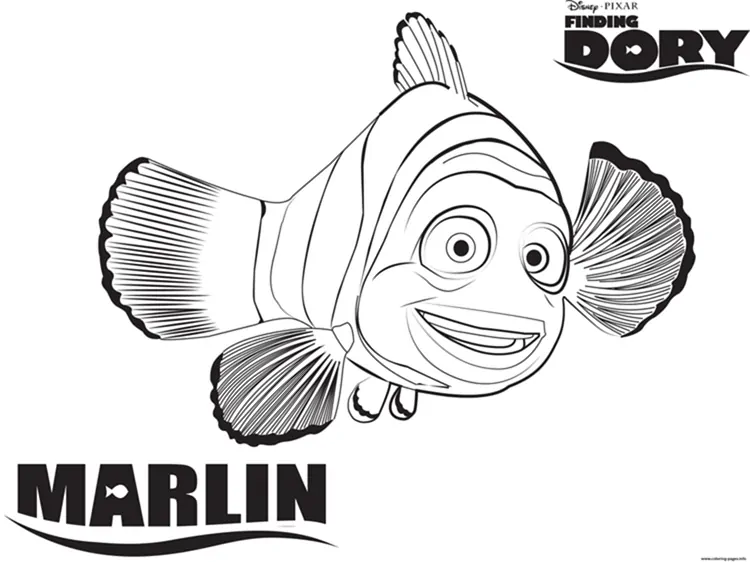 finding nemo marlin coloring pages