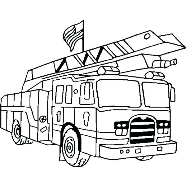 fire truck coloring page on dltk