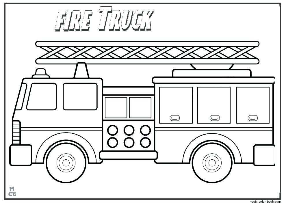 coloring pages fire truck for kids printable