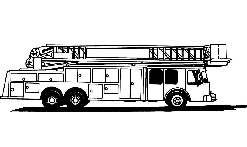 fire truck coloring page to print