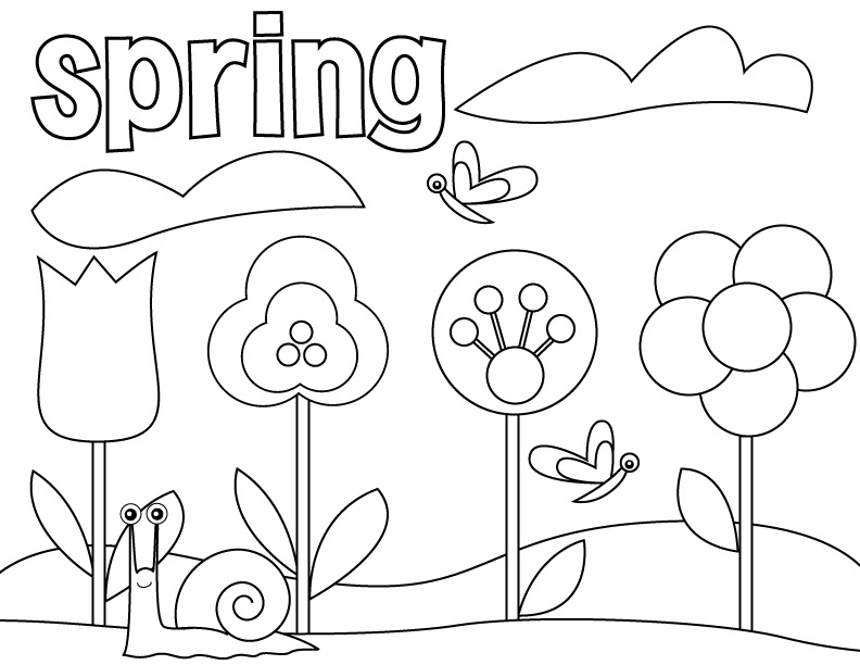 first day of spring coloring pages