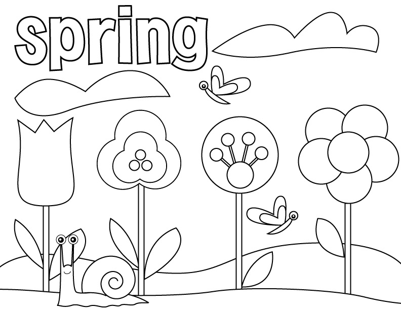 mouses first spring coloring pages