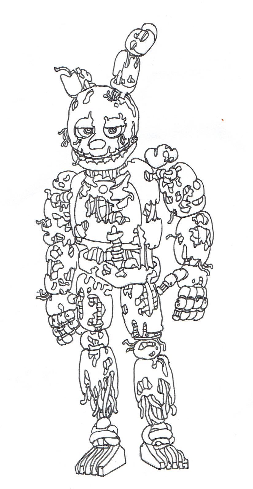 five nights at freddys coloring pages springtrap