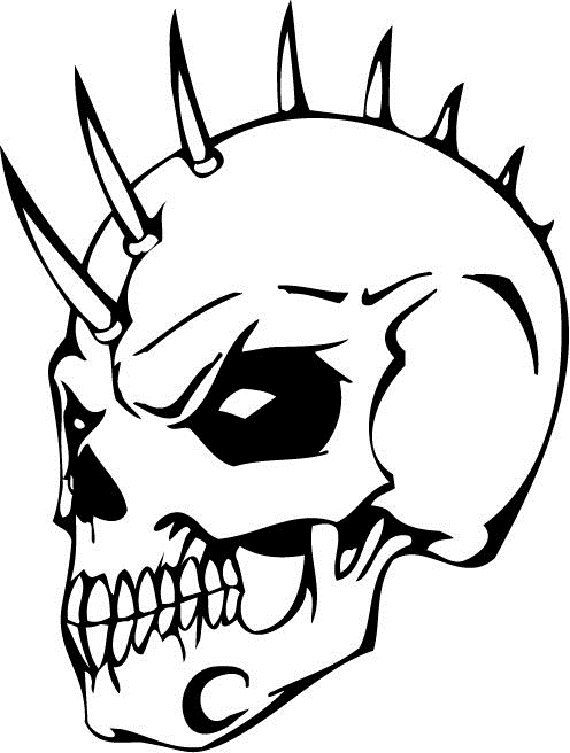 flaming skull coloring pages