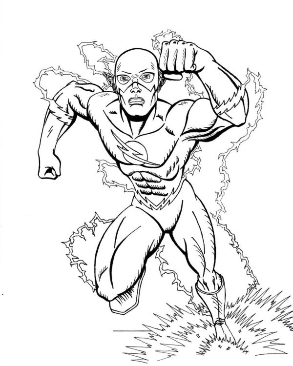 flash coloring pages run