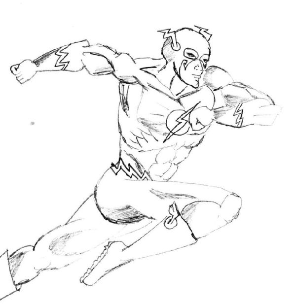 flash coloring pages running