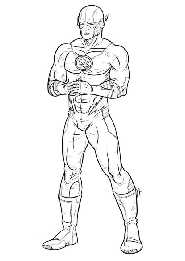 flash coloring pages single