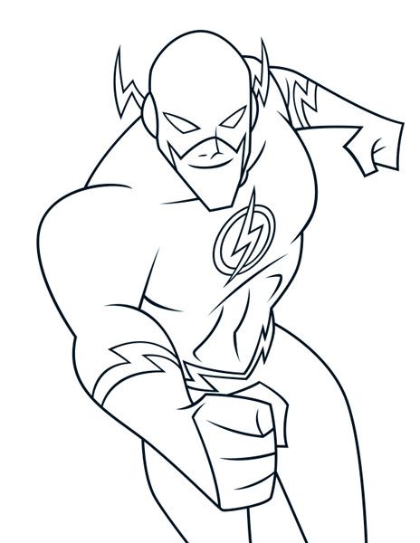 flash superhero coloring pages