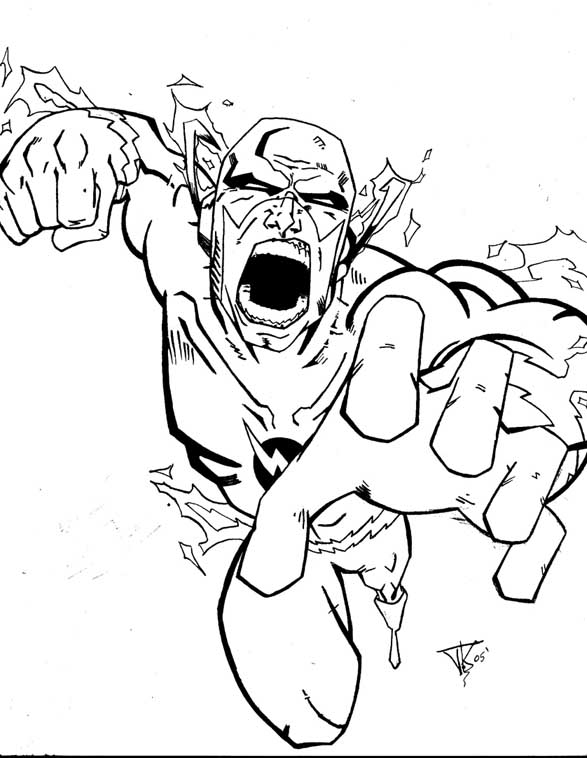 flash symbol coloring pages