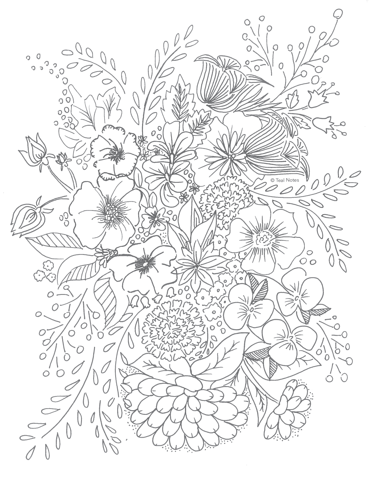 coloring pages floral