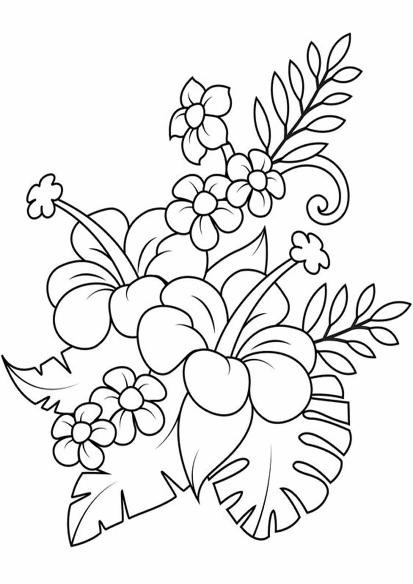 free floral coloring pages