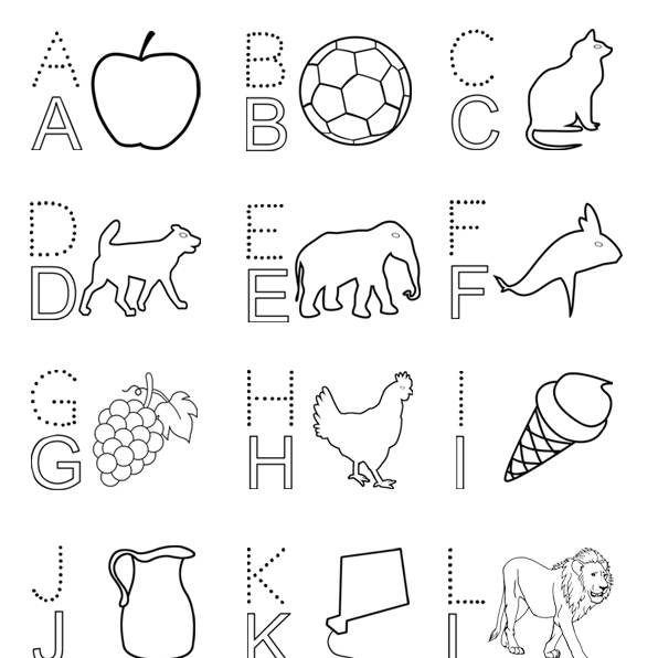 flower alphabet coloring pages