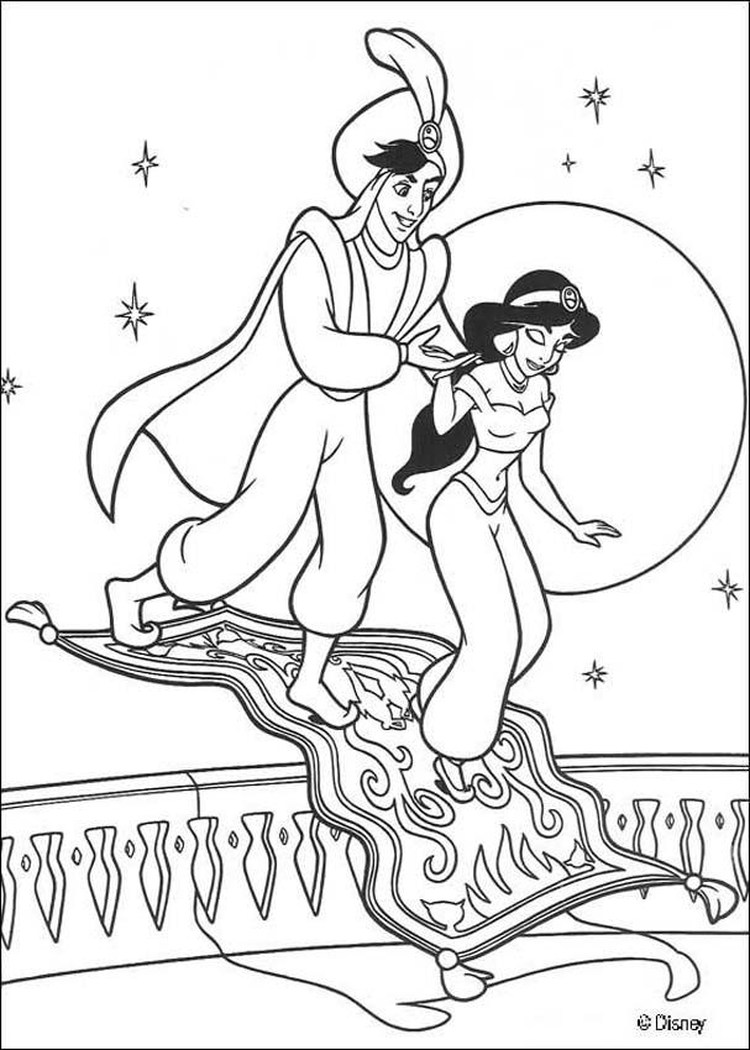 flying carpet from aladdin coloring pages