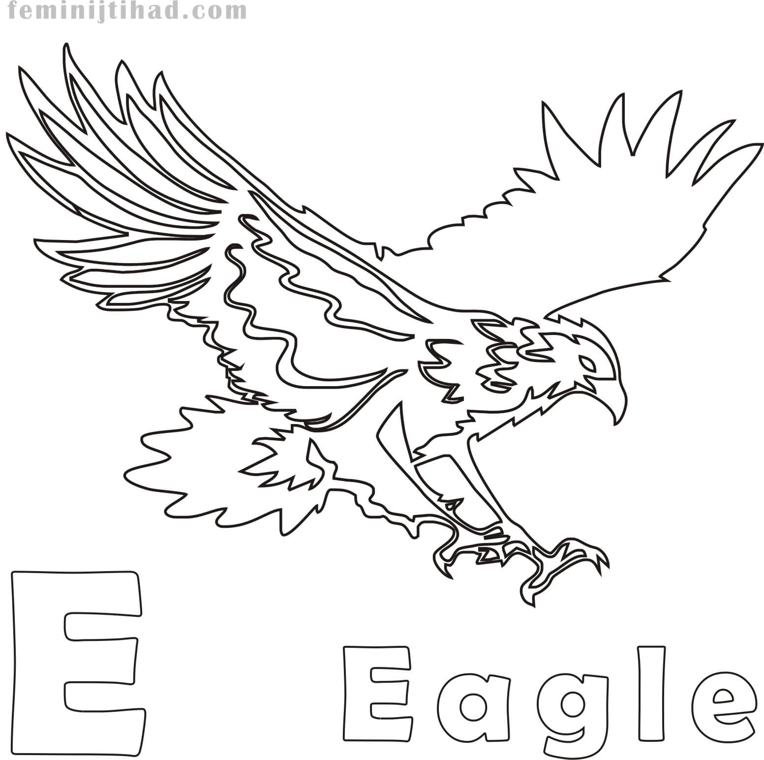 flying eagle coloring page