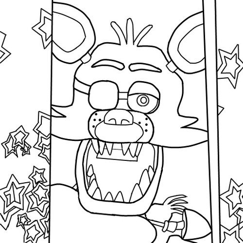 Withered Foxy Five Nights at Freddy's coloring page - Download, Print or  Color Online for Free