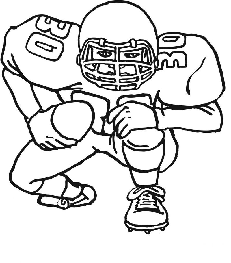 football player coloring page 1