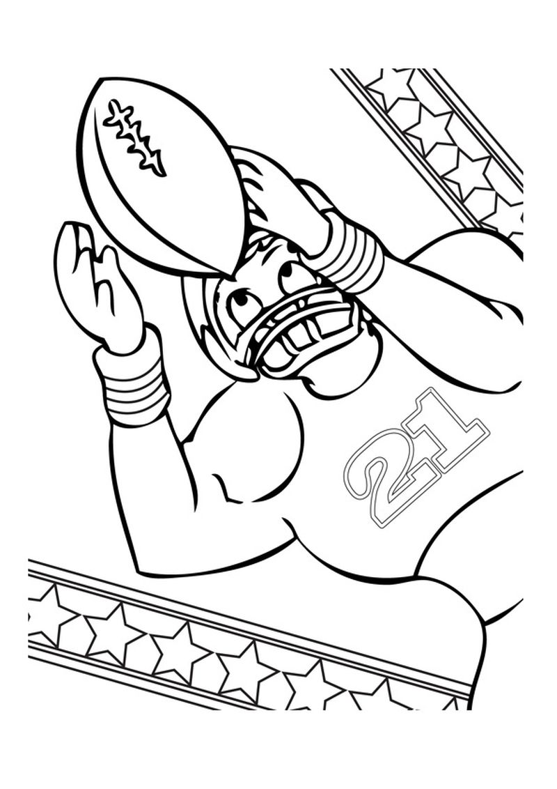 football player coloring page