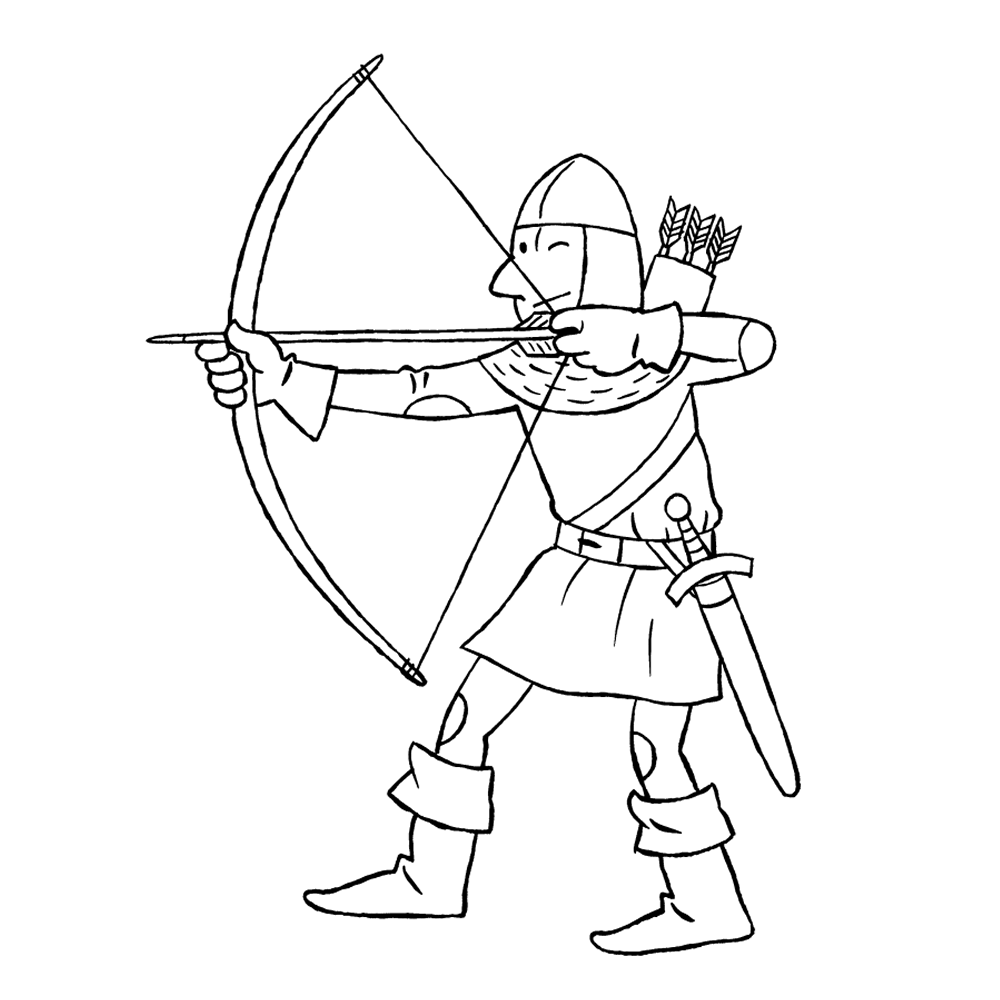 free archery coloring pages