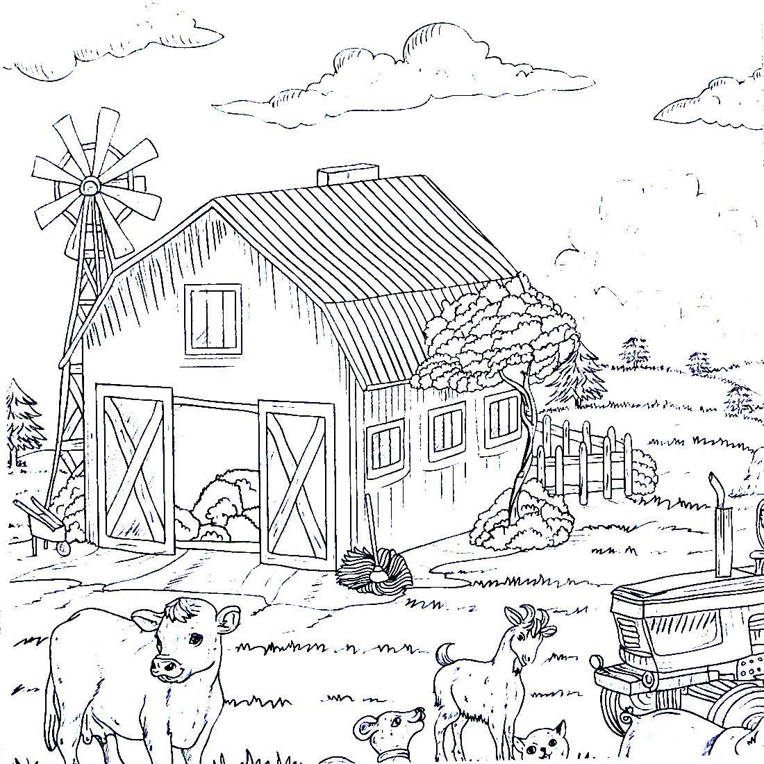 barn animal coloring pages