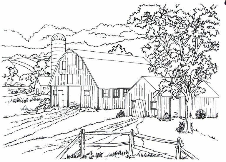 Free Barn Coloring Pages Pdf