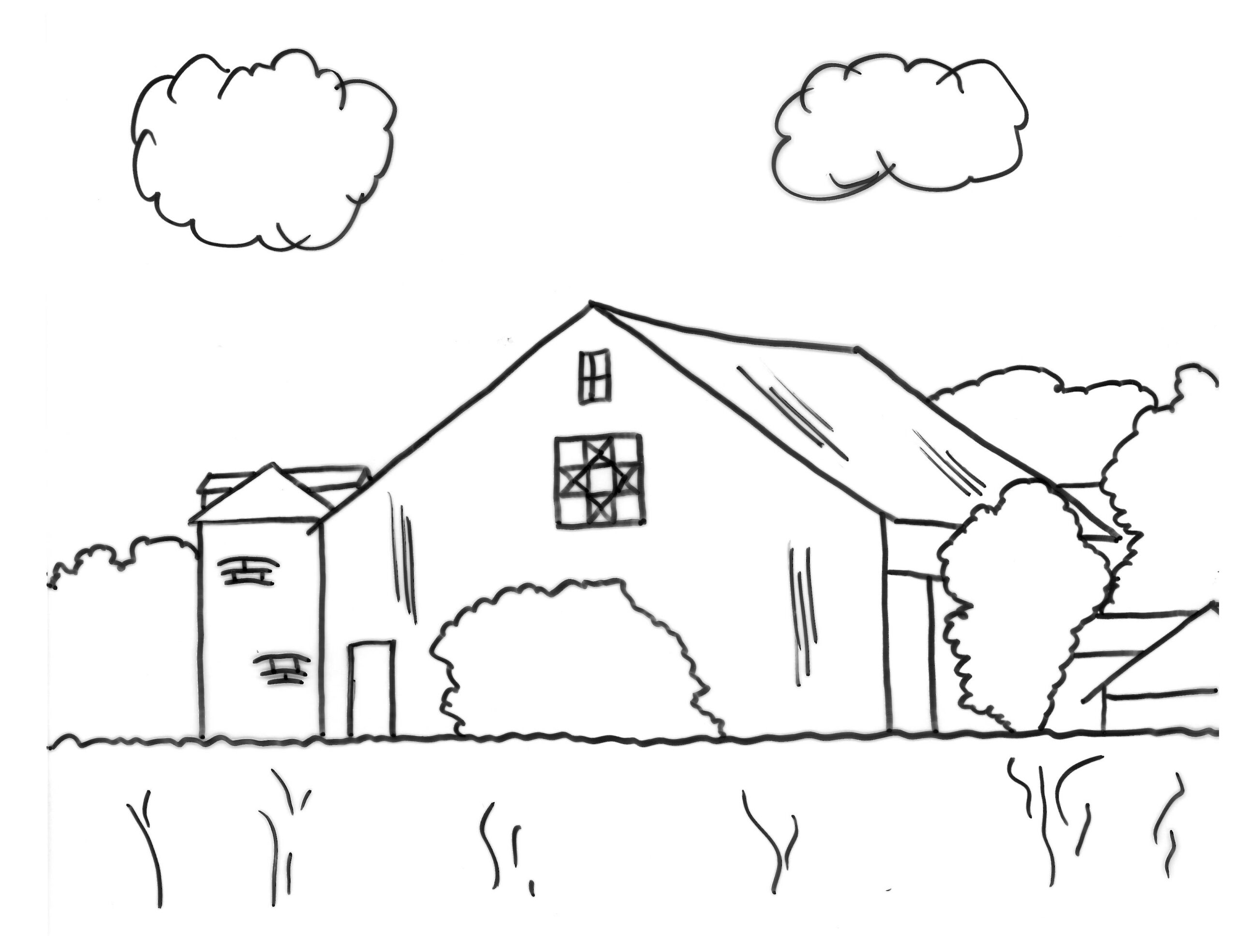 red barn coloring pages
